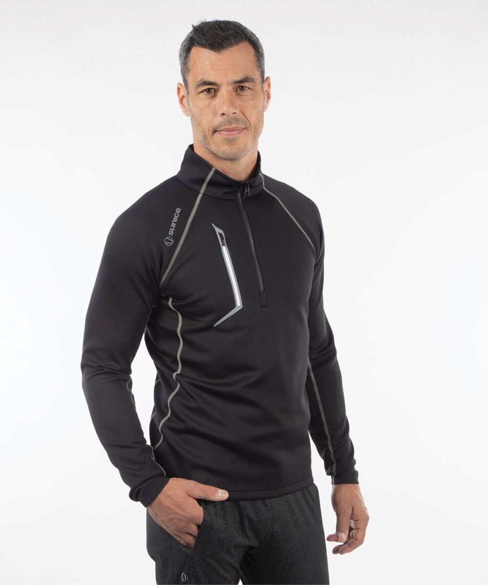 Sunice Allendale 2.0 Element Shield 1/4 Zip Pullover Black Men’s Medium NWOT